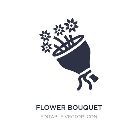 flower bouquet icon on white background. Simple element illustration from Nature concept. flower bouquet icon symbol design.のイラスト素材