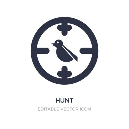 hunt icon on white background. Simple element illustration from Animals concept. hunt icon symbol design.のイラスト素材
