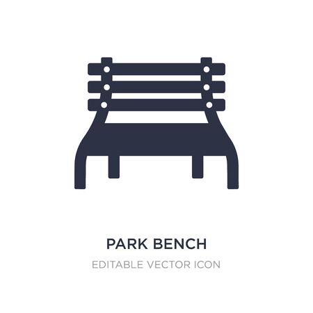 park bench icon on white background. Simple element illustration from Nature concept. park bench icon symbol design.のイラスト素材