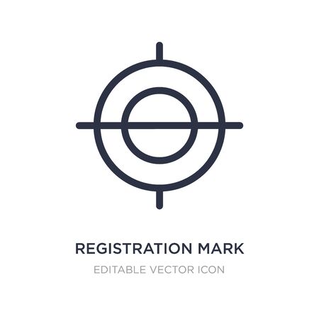 registration mark icon on white background. Simple element illustration from Edit tools concept. registration mark icon symbol design.のイラスト素材