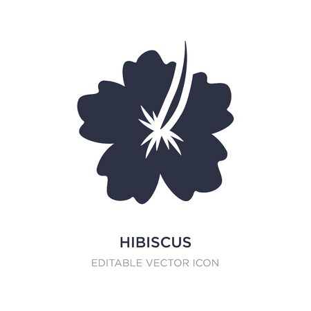 hibiscus icon on white background. Simple element illustration from Nature concept. hibiscus icon symbol design.のイラスト素材