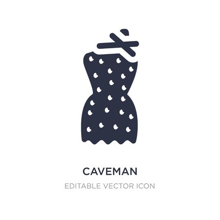 caveman icon on white background. Simple element illustration from Fashion concept. caveman icon symbol design.のイラスト素材