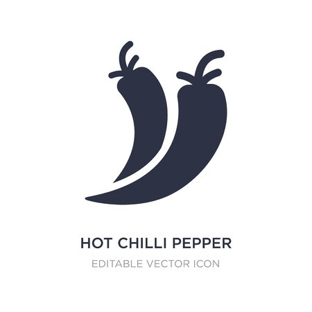hot chilli pepper icon on white background. Simple element illustration from Food concept. hot chilli pepper icon symbol design.のイラスト素材