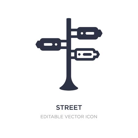 street icon on white background. Simple element illustration from Architecture and city concept. street icon symbol design.のイラスト素材