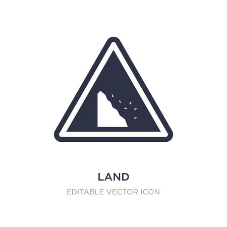 land icon on white background. Simple element illustration from Web concept. land icon symbol design.のイラスト素材