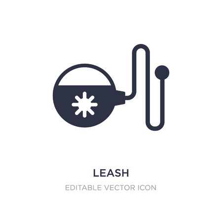 leash icon on white background. Simple element illustration from Animals concept. leash icon symbol design.のイラスト素材