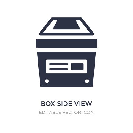 box side view icon on white background. Simple element illustration from General concept. box side view icon symbol design.のイラスト素材