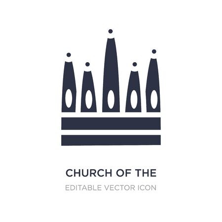 church of the holy family icon on white background. Simple element illustration from Monuments concept. church of the holy family icon symbol design.のイラスト素材