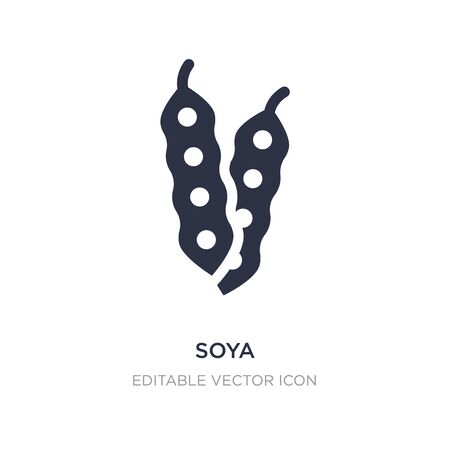 soya icon on white background. Simple element illustration from Food and restaurant concept. soya icon symbol design.のイラスト素材