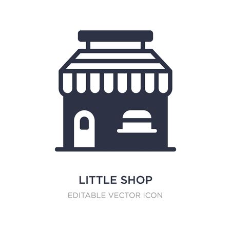little shop with awning icon on white background. Simple element illustration from Business concept. little shop with awning icon symbol design.のイラスト素材