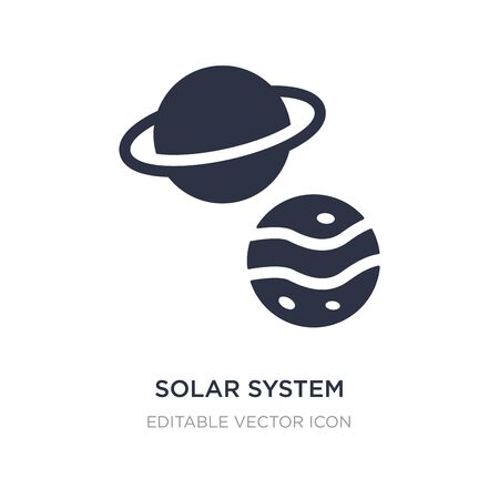 solar system planets icon on white background. Simple element illustration from General concept. solar system planets icon symbol design.のイラスト素材