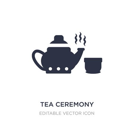 tea ceremony icon on white background. Simple element illustration from Food concept. tea ceremony icon symbol design.のイラスト素材