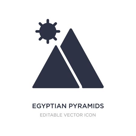 egyptian pyramids icon on white background. Simple element illustration from Travel concept. egyptian pyramids icon symbol design.のイラスト素材