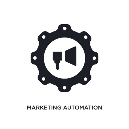 marketing automation isolated icon. simple element illustration from technology concept icons. marketing automation editable logo sign symbol design on white background. can be use for web andのイラスト素材