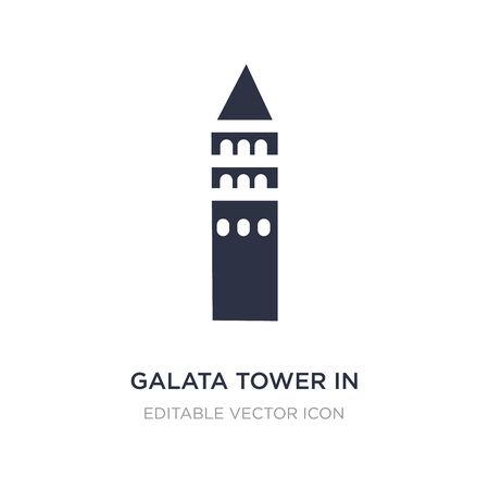 galata tower in istanbul icon on white background. Simple element illustration from Monuments concept. galata tower in istanbul icon symbol design.のイラスト素材