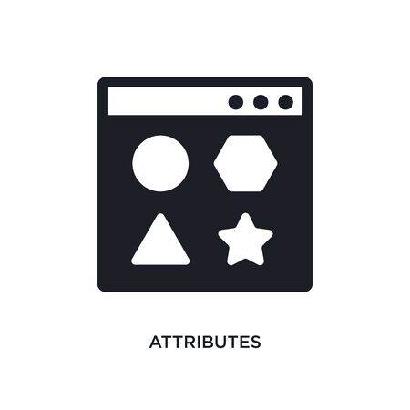 attributes isolated icon. simple element illustration from technology concept icons. attributes editable logo sign symbol design on white background. can be use for web and mobileのイラスト素材