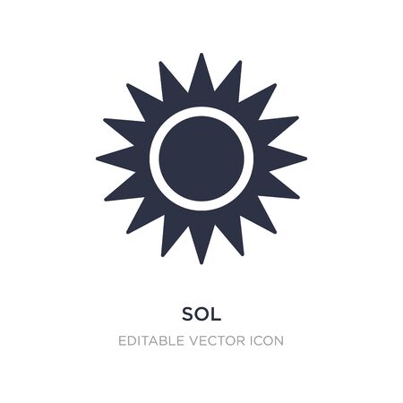 sol icon on white background. Simple element illustration from Nature concept. sol icon symbol design.のイラスト素材