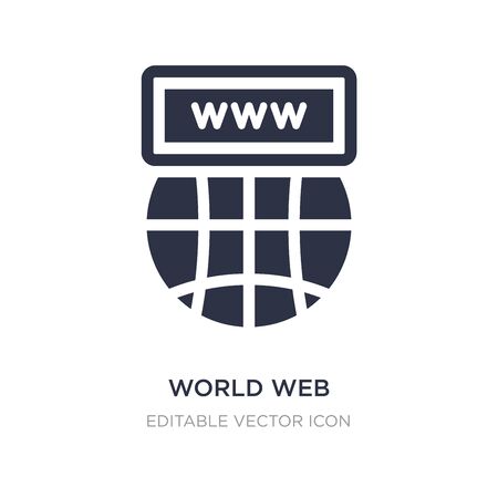 world web icon on white background. Simple element illustration from Web concept. world web icon symbol design.のイラスト素材