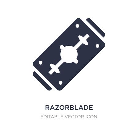 razorblade icon on white background. Simple element illustration from General concept. razorblade icon symbol design.のイラスト素材