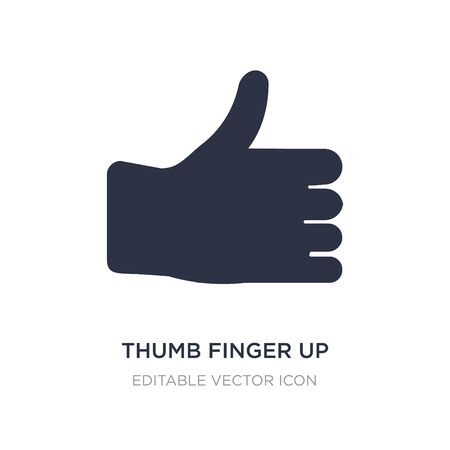 thumb finger up icon on white background. Simple element illustration from Guestures concept. thumb finger up icon symbol design.のイラスト素材