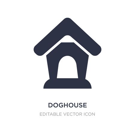 doghouse icon on white background. Simple element illustration from Animals concept. doghouse icon symbol design.のイラスト素材