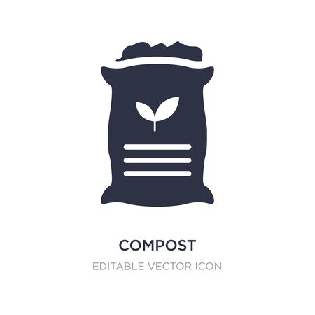 compost icon on white background. Simple element illustration from General concept. compost icon symbol design.のイラスト素材