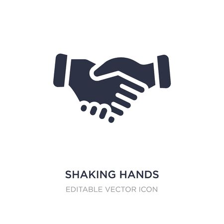 shaking hands icon on white background. Simple element illustration from Business concept. shaking hands icon symbol design.のイラスト素材