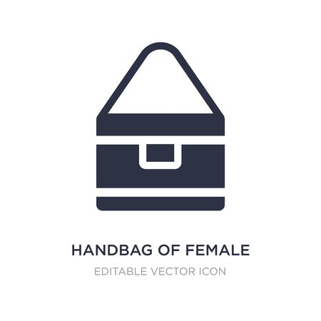 handbag of female icon on white background. Simple element illustration from Fashion concept. handbag of female icon symbol design.のイラスト素材
