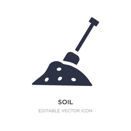soil icon on white background. Simple element illustration from Construction and tools concept. soil icon symbol design.のイラスト素材