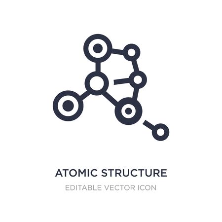 atomic structure icon on white background. Simple element illustration from Medical concept. atomic structure icon symbol design.のイラスト素材