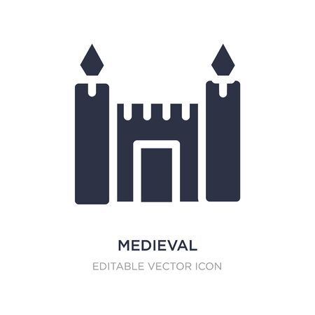 medieval icon on white background. Simple element illustration from Monuments concept. medieval icon symbol design.のイラスト素材