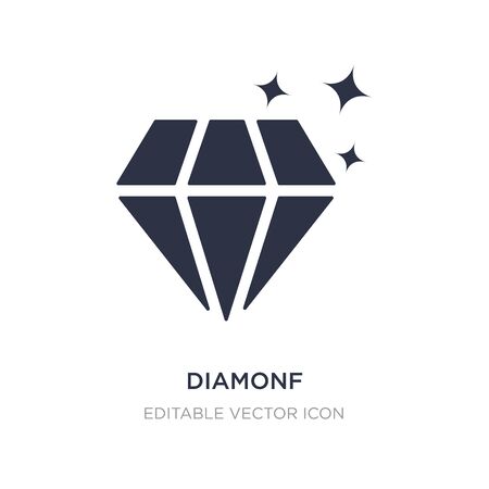 diamond icon on white background. Simple element illustration from Gaming concept. diamond icon symbol design.のイラスト素材