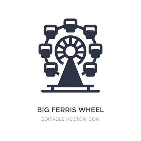 big ferris wheel icon on white background. Simple element illustration from Business concept. big ferris wheel icon symbol design.のイラスト素材