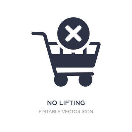 no lifting icon on white background. Simple element illustration from General concept. no lifting icon symbol design.のイラスト素材