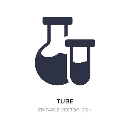 tube icon on white background. Simple element illustration from Education concept. tube icon symbol design.のイラスト素材