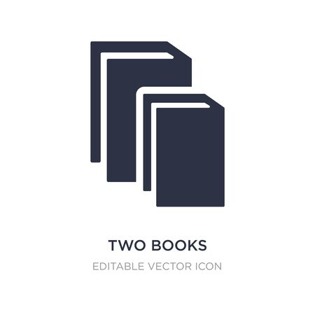 two books icon on white background. Simple element illustration from Education concept. two books icon symbol design.のイラスト素材