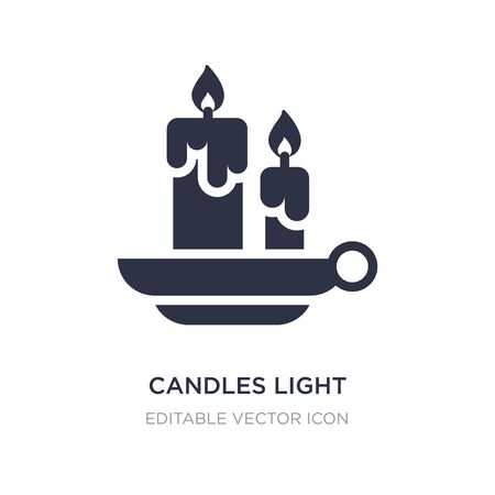 candles light icon on white background. Simple element illustration from Security concept. candles light icon symbol design.のイラスト素材