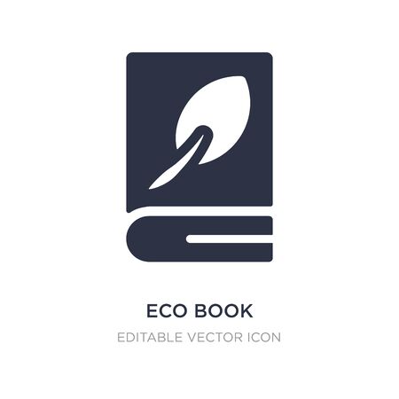 eco book icon on white background. Simple element illustration from Education concept. eco book icon symbol design.のイラスト素材