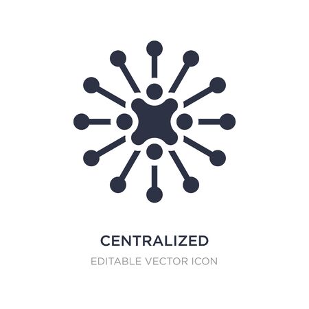 centralized connections icon on white background. Simple element illustration from Business concept. centralized connections icon symbol design.のイラスト素材