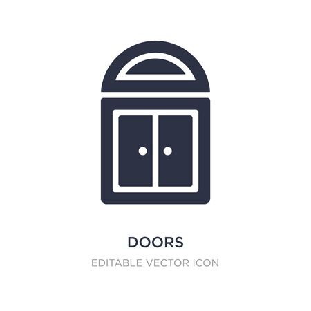 doors icon on white background. Simple element illustration from Tools and utensils concept. doors icon symbol design.のイラスト素材