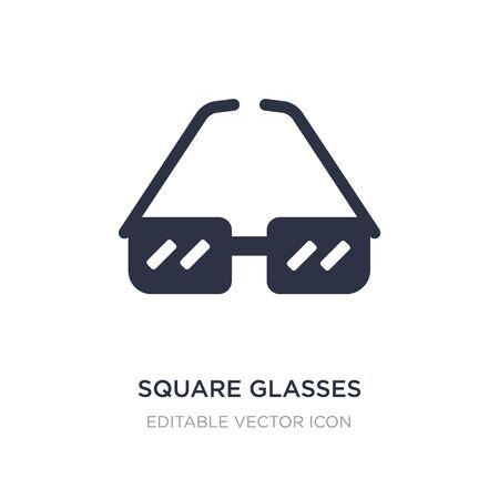 square glasses icon on white background. Simple element illustration from UI concept. square glasses icon symbol design.のイラスト素材