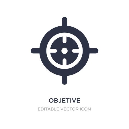 objetive icon on white background. Simple element illustration from Weapons concept. objetive icon symbol design.のイラスト素材