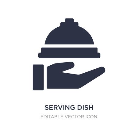 serving dish icon on white background. Simple element illustration from Food concept. serving dish icon symbol design.のイラスト素材