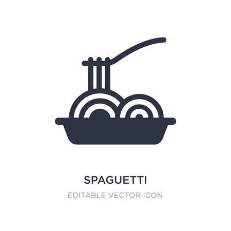 spaguetti icon on white background. Simple element illustration from Food concept. spaguetti icon symbol design.のイラスト素材
