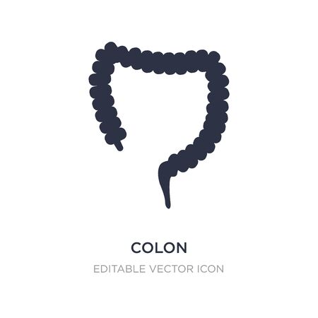 colon icon on white background. Simple element illustration from Medical concept. colon icon symbol design.のイラスト素材