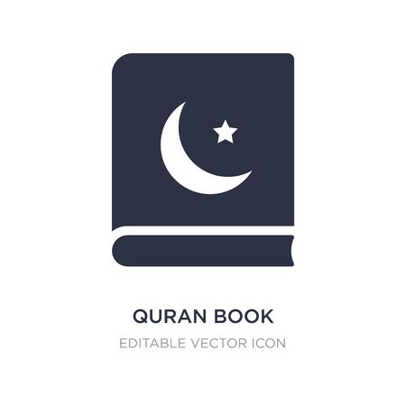 quran book icon on white background. Simple element illustration from Cultures concept. quran book icon symbol design.のイラスト素材