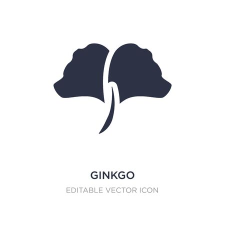 ginkgo icon on white background. Simple element illustration from Nature concept. ginkgo icon symbol design.のイラスト素材