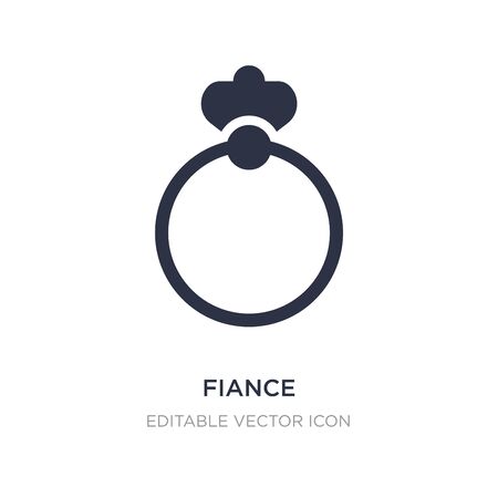 fiance icon on white background. Simple element illustration from Fashion concept. fiance icon symbol design.のイラスト素材