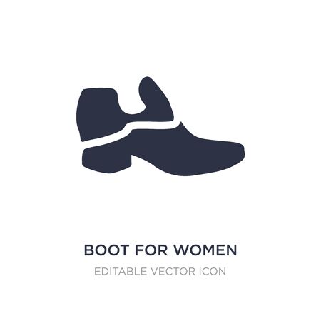 boot for women icon on white background. Simple element illustration from Fashion concept. boot for women icon symbol design.のイラスト素材