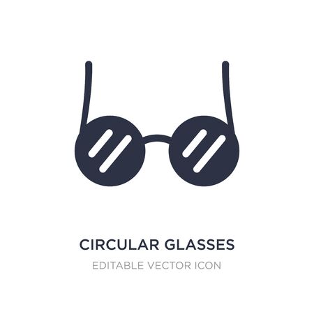 circular glasses icon on white background. Simple element illustration from Web concept. circular glasses icon symbol design.のイラスト素材